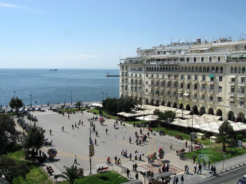 Aristotelous Square, in the center of Thessaloniki. 