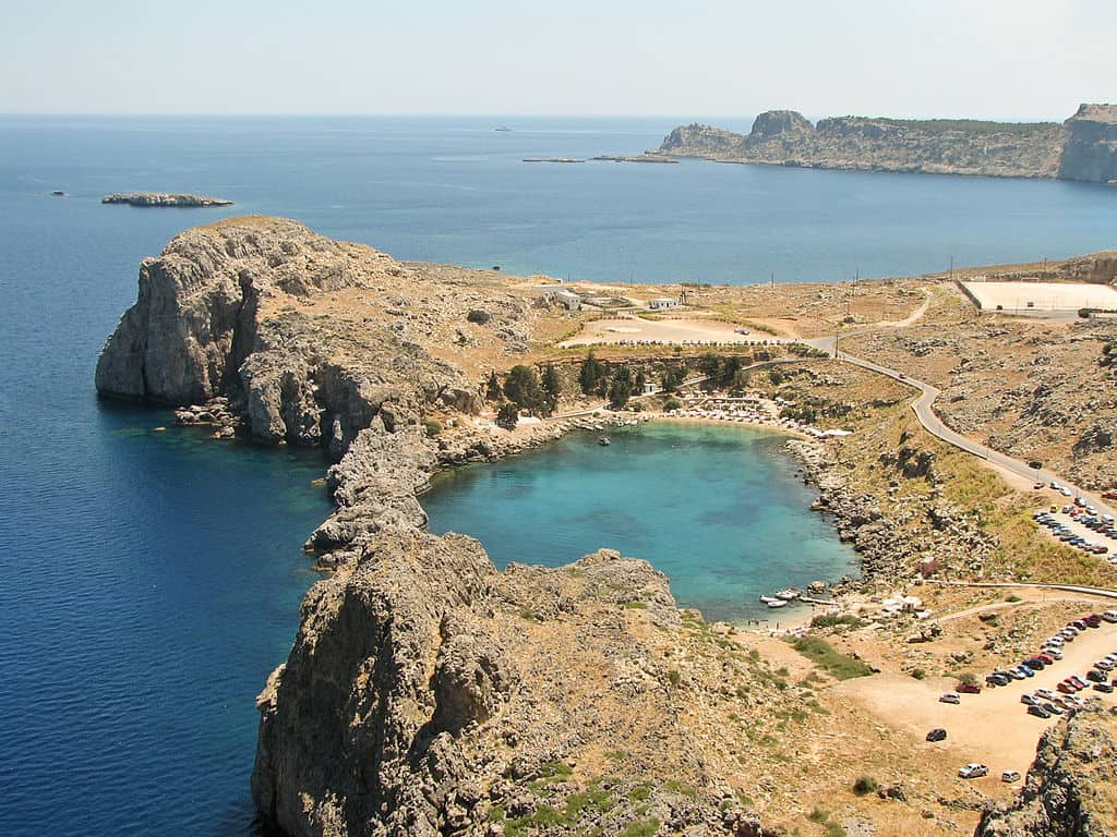 Rent a car to Agios Pavlos beach, 48 km south of Rhodes town