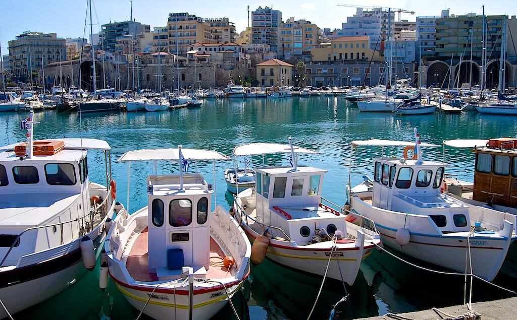The port of Heraklio, the capital of Crete