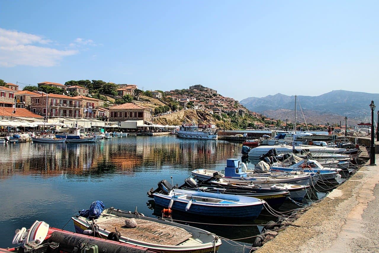 Molivos, also known as Mythimna, probably the most picturesque settlement of the Lesvos, Greece.