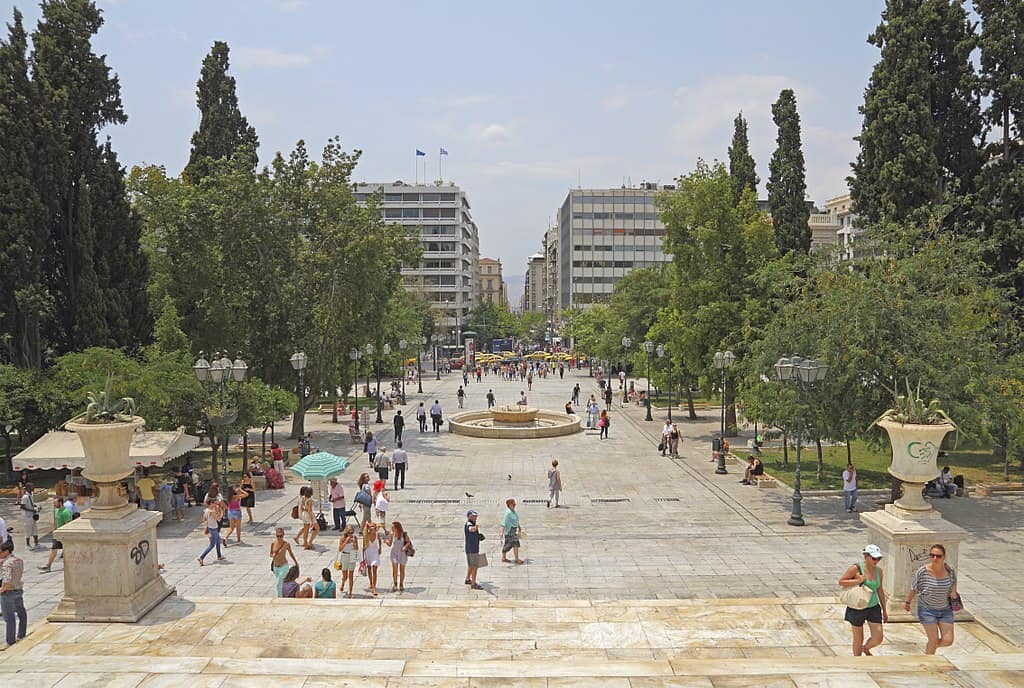 Syntagma Square, the central square of Athens